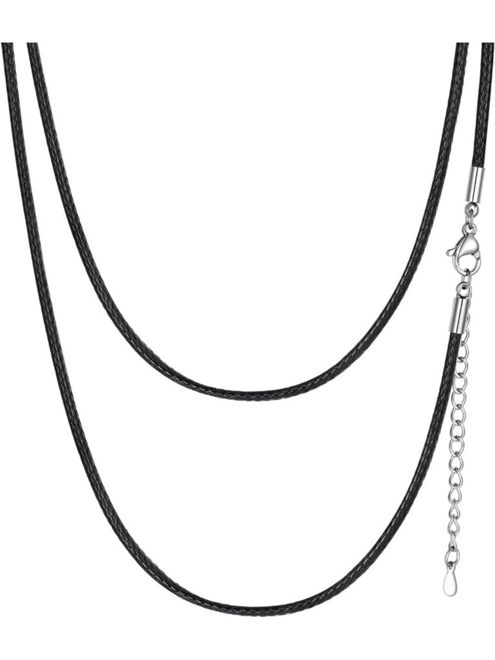 Braided Leather Necklace Cord for Pendants | Waterproof, Adjustable 16-30" DIY